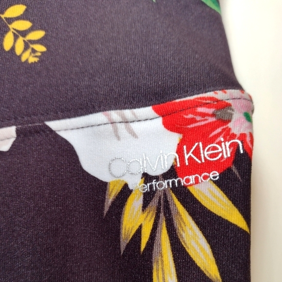 Calvin Klein women's floral print leggings size (M) - Picture 3 of 14